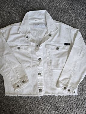 Calvin Klein Jeans Women's White Denim Jacket